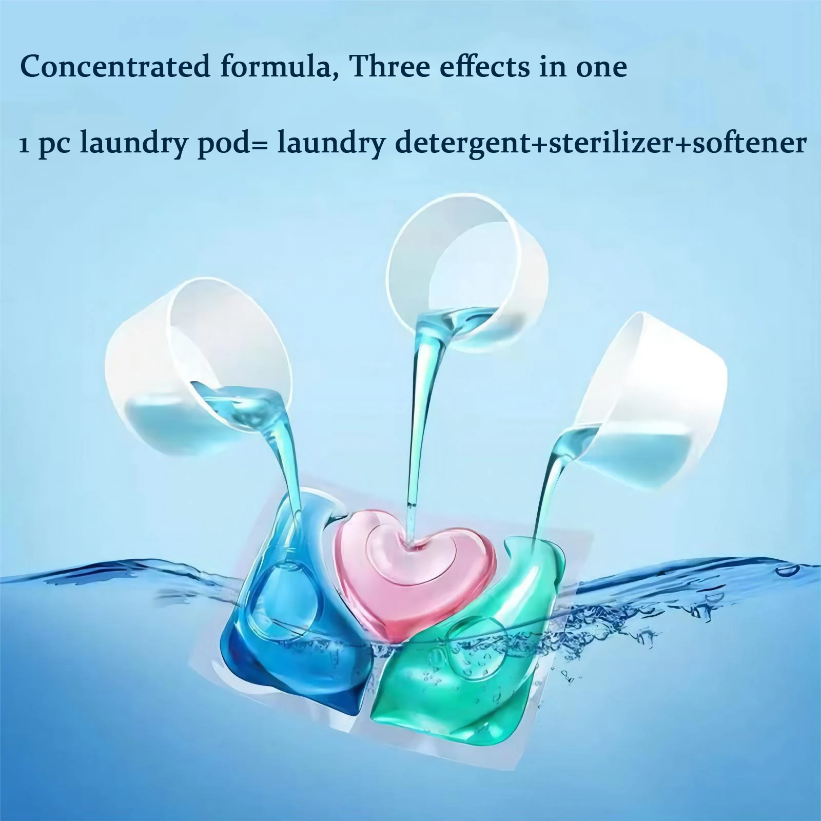 Griklin OEM 3-in-1 Fruit Aroma 10g Remove Stain laundry Detergent pods Household laundry Cleaning Products