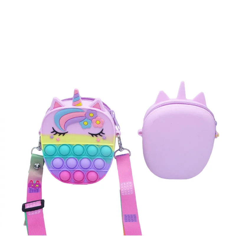 2021, Детский кошелек для мелочи с мультяшным единорогом для девочек, популярный кошелек для мелочи