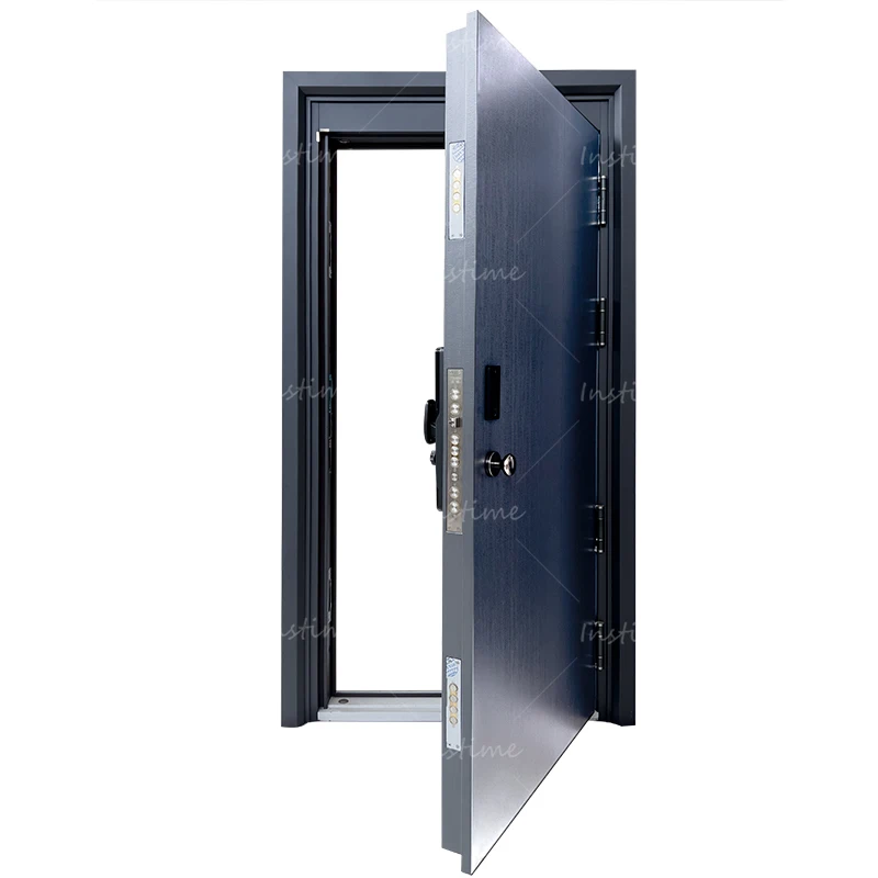 Instime Manufacture Exterior Security Steel Metal Safe Door Room Home Security steel Door Fireproof Soundproof Anti-Theft
