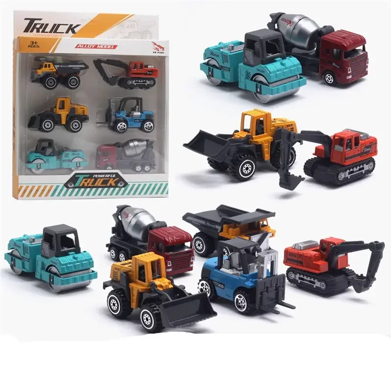 Cheap Diecast Car 1/64 Scale Construction Toys Vehicles Engineering Excavators Dozer Diecast Toy Dump Truck Toys