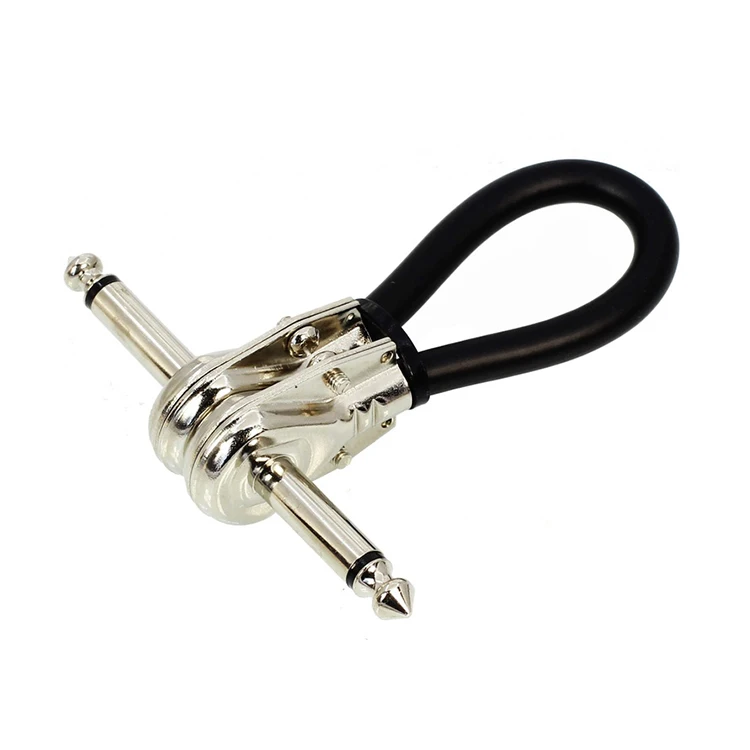 
Guitar Patch Cables Right Angle, 12 inch ,30 cm 1/4 6.35mm TS Instrument Cables for Effect Pedals 