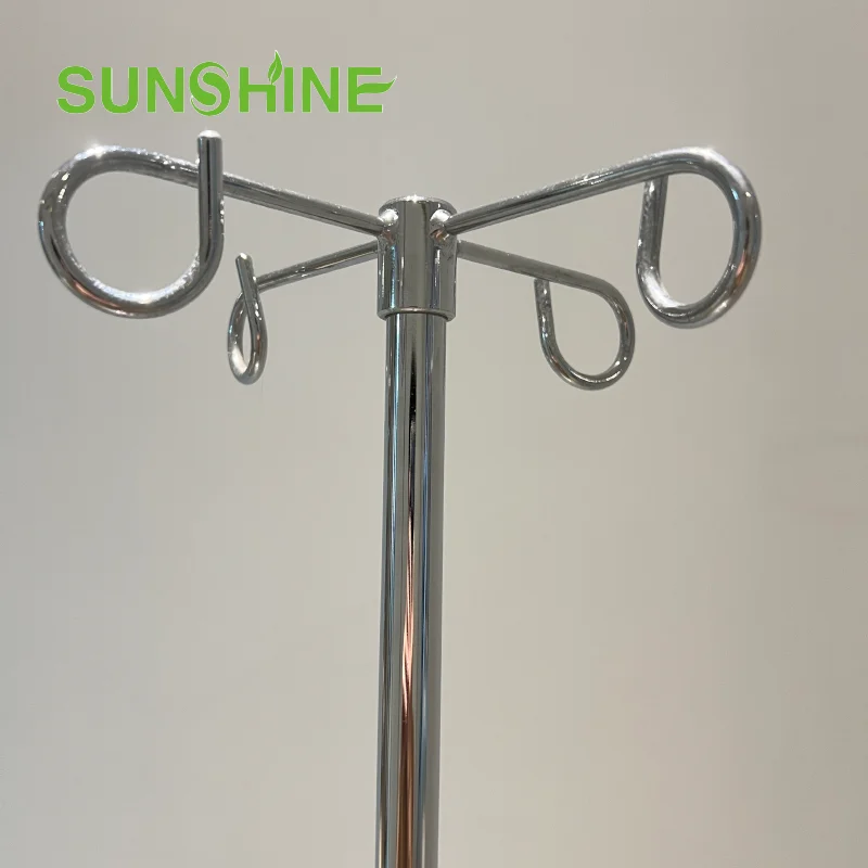 BE439 IV Pole with LightWeight Aluminum Base Durable Medical IV Pole For Hospital Height Adjustable IV Pole Base