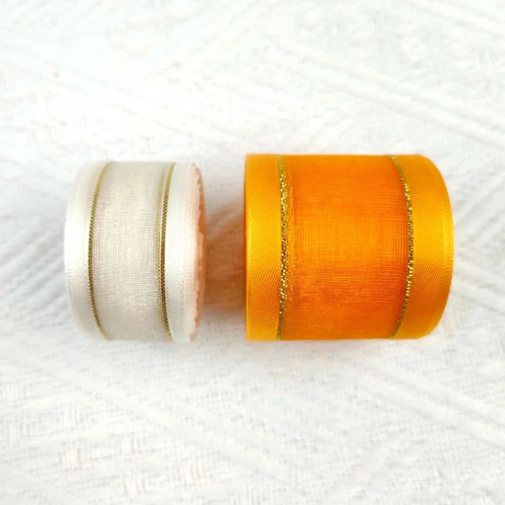 Stock 196 Solid Colors 100 Yards Per Roll Single Double Face Smooth White Satin Organza Ribbon