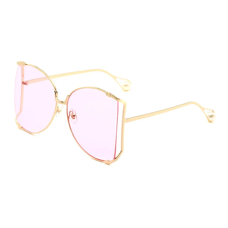Vintage oversized metal frame women sunglasses hot selling female ladies square fashion sunglasses