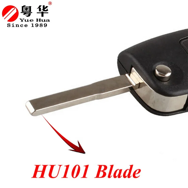 New 3 Buttons Transponder Car Key Fob Case with HU101 Blade Flip Folding Remote Key Shell Fob Case For Ford Focus Fiesta 2013