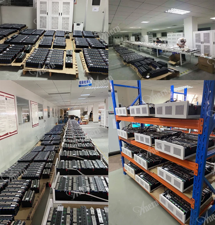 Anern 24V 48V 100a 150ah 200ah wall solar energy lithium battery