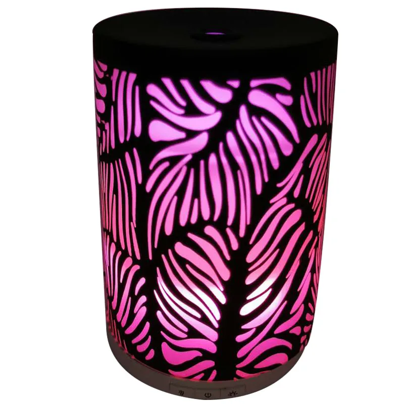 Skin Care Green Germ Killer Hot Sale RGB Color LED Light Fragrance Humidifier Cylinder China Glass Essential Oil Aroma Diffuser