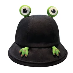 High Quality Spring And Summer Cute Frog Fashion Cotton Fisherman Hat Cartoon Animal Kids Sunscreen Bucket Hats & Caps