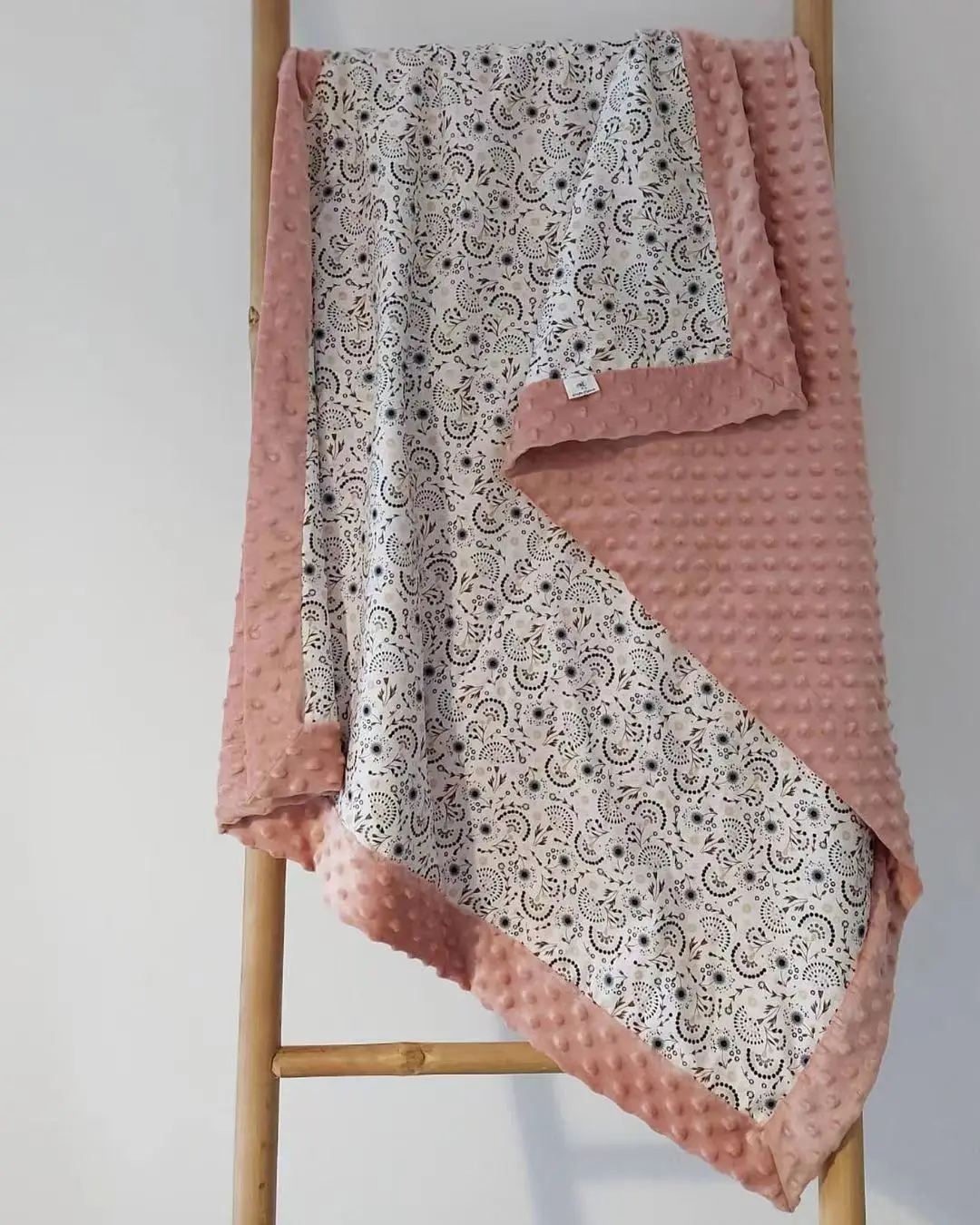 Baby Blanket Double Sided Patchwork Design Brown Soft Winter Thicker Quilt For Kids 0-6 Years Baby Receiving Blanket