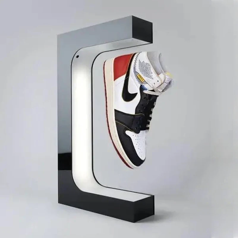  Original Factory Diy acrylic rotating magnetic levitation shelves machine holder Knob floating sneaker levitating shoe