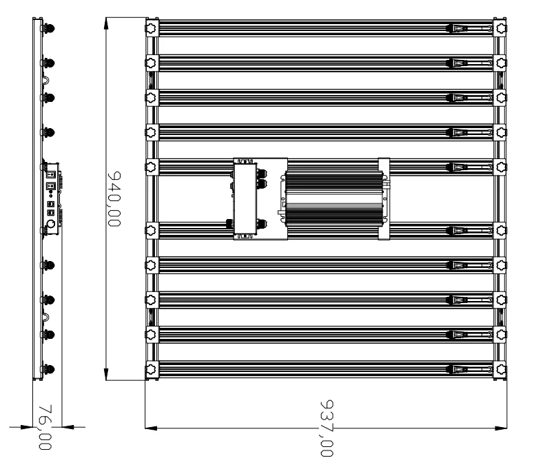 grow led light size