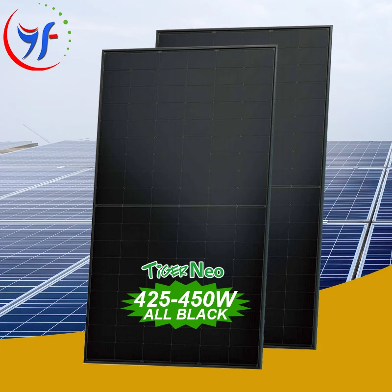 Jinko Solar Panel Tiger Neo 54HL4R-BDB 430W 435W 440W 445W 450W All Black bifacial Module With Dual Glass Rotterdam Warehouse