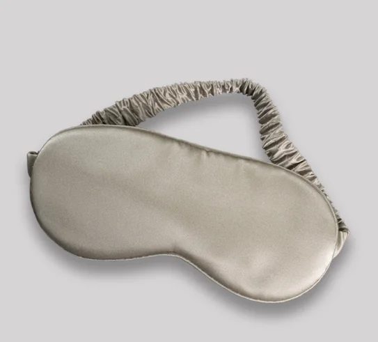 Jili hand-crafted organic solid colour pure 19mm mulberry silk eye patch filled with short mulberry silk fiber