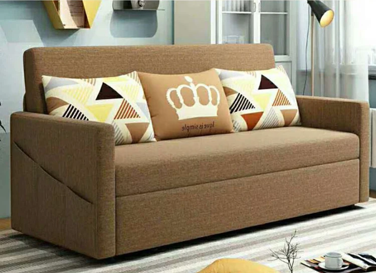 Living Room 3 Seater Sofas Bed Cotton Fabric Sofa Bed Modern Furniture