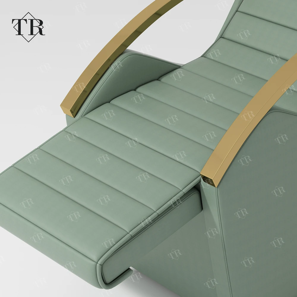 Modern Luxury Green Electric Shampoo Chair Bed With Salon Sink And Chair Shampoo Sink With Chair For Living Room