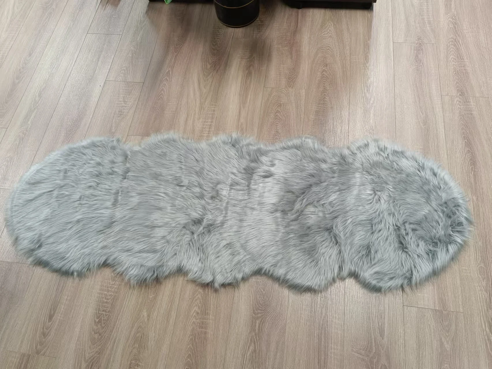 High Quality Tie Dyed Acrylic Mixed Polyester Yarn Long Pile Faux Sheepskin Rug
