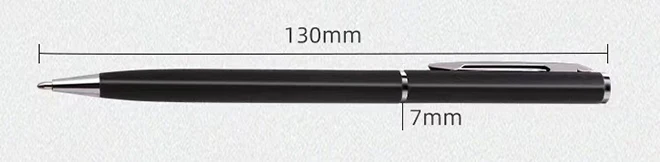 Popular Promotional Hotel Company Advertising Customized Logo Slim Thin Twist Metal Ball Point Pen