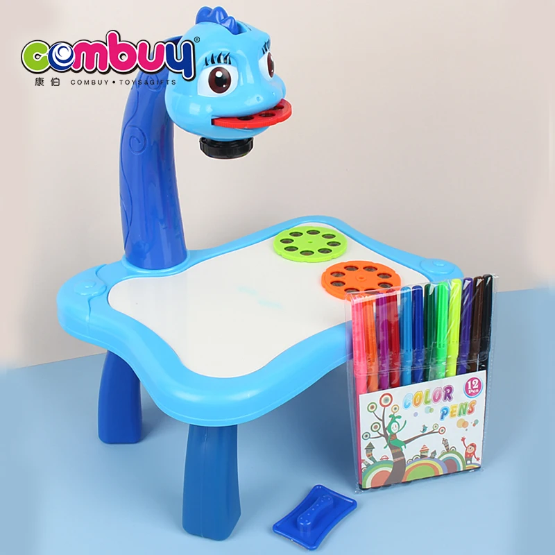 Intelligent drawing machine electric 3 in 1 kids projector painting toy