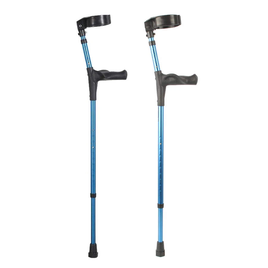Heavy Duty Adjustable Mobility Device Medical Ergonomic Aluminum Elbow crutches Walking Cane Support Forearm Crutches for Adults