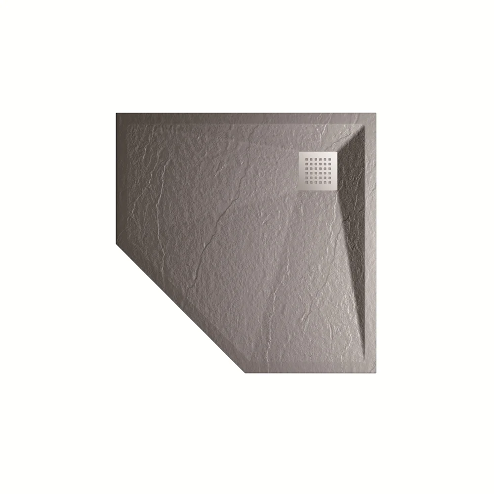 New Arrival Polygon with Water Filter Non-Slip Luxury Style SMC Resin Shower Tray for Home Bathroom