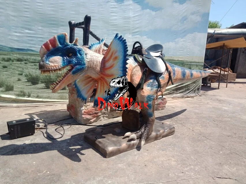 Dino0050 Outdoor Entertainment For Kids Animatronic Ride Raptor Dinosaur