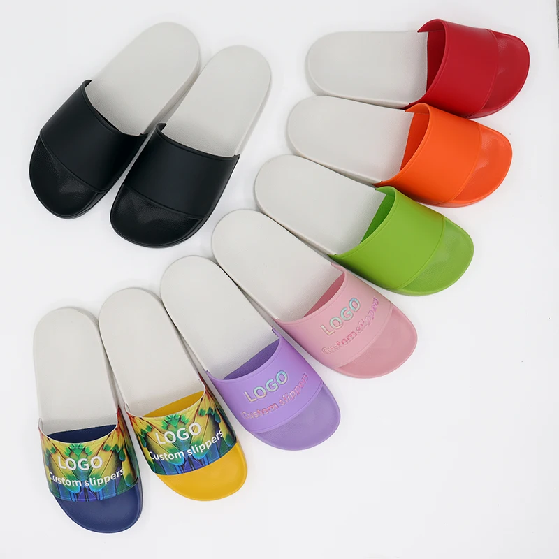 men slippers sandals customization logo slides casual fashion slides custom logo flip flops for men
