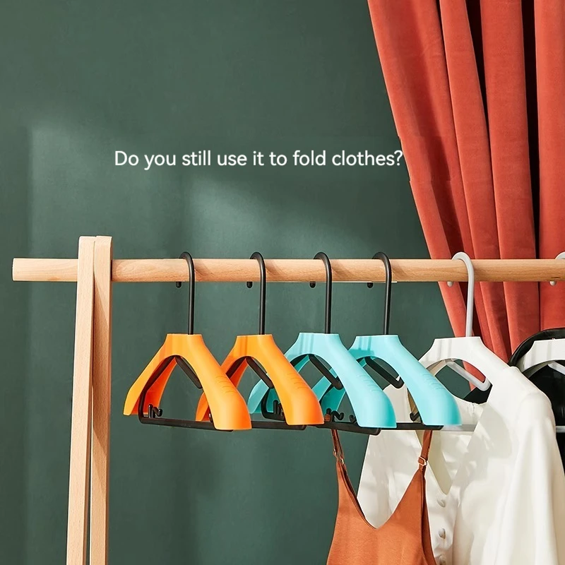 Tiffie Blue 10 Seamless Hanger Home Clothes Hanger Drying Rack Multi Clip Hook Telescopic Storage Rack