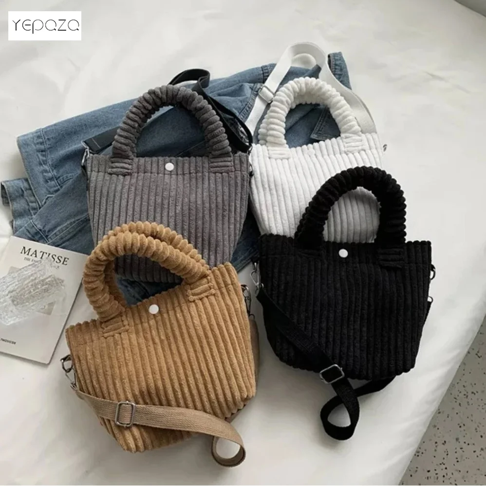 New fashion women girls Crossbody Boho bag pretty recycled custom tote corduroy Mini bag