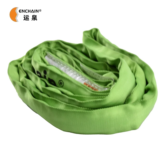 Enchain Heavy Duty 6000lbs 3000 kg Polyester Yarn Soft Endless Webbing Round Sling