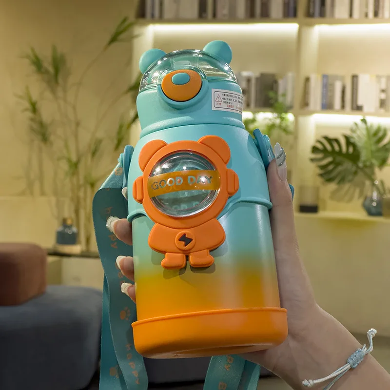 500ml Large Stainless Steel Insulated Water Bottles , Student Water Jug with BPA Free Spout Lid