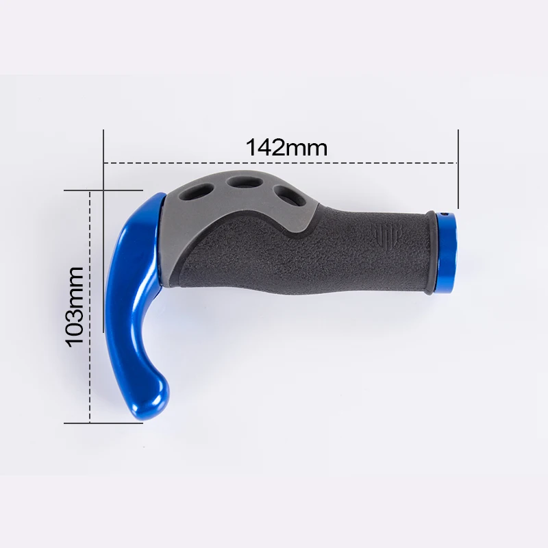 1 pair Mountain Bike Handle Grip Anti-Skid Ergonomic Bilateral Lock On MTB Bicycle Handlebar Grips with Aluminum End Cap