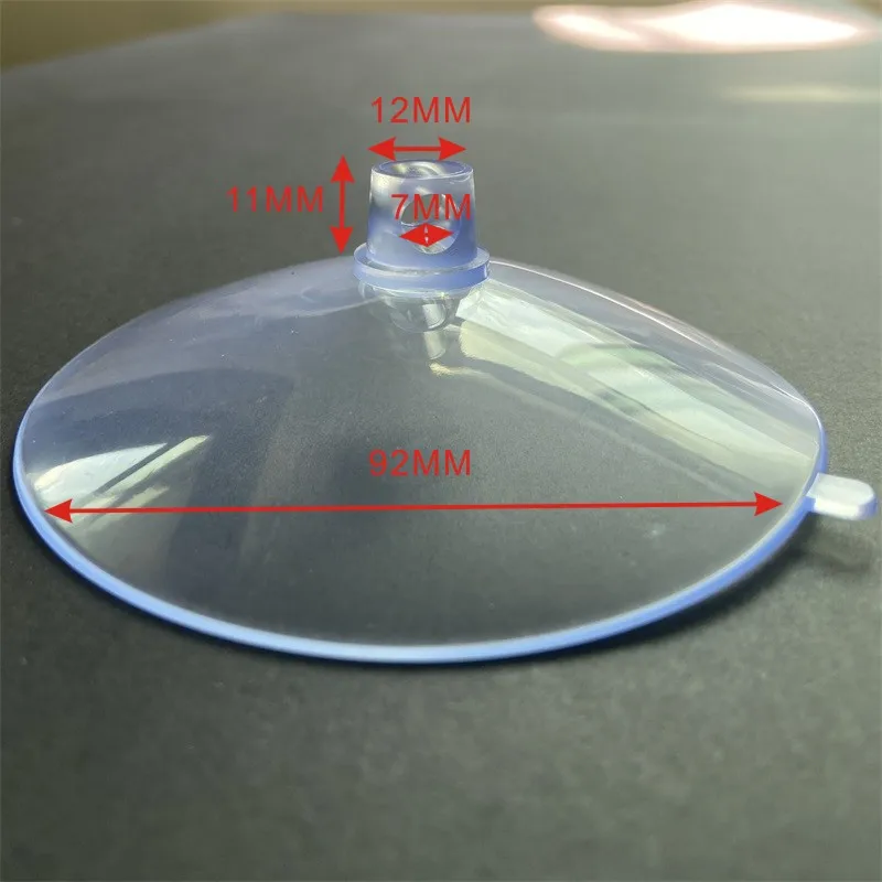 Quick ready seller favorable CX-92BH Dia92mm giant clear transparent with side hole and ear vacuum suction cup  for helpful tool
