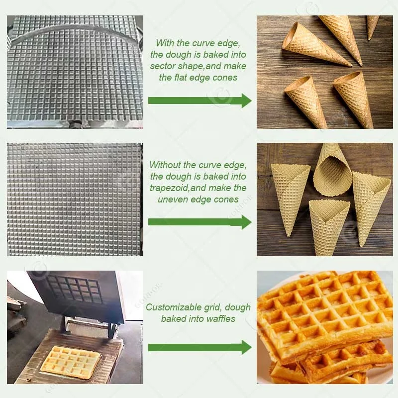 Stroopwafel Edible Tea Cup Commercial Icecream Wafer Egg Roll Rolled Sugar Waffle Ice Cream Cone Maker Make Machine