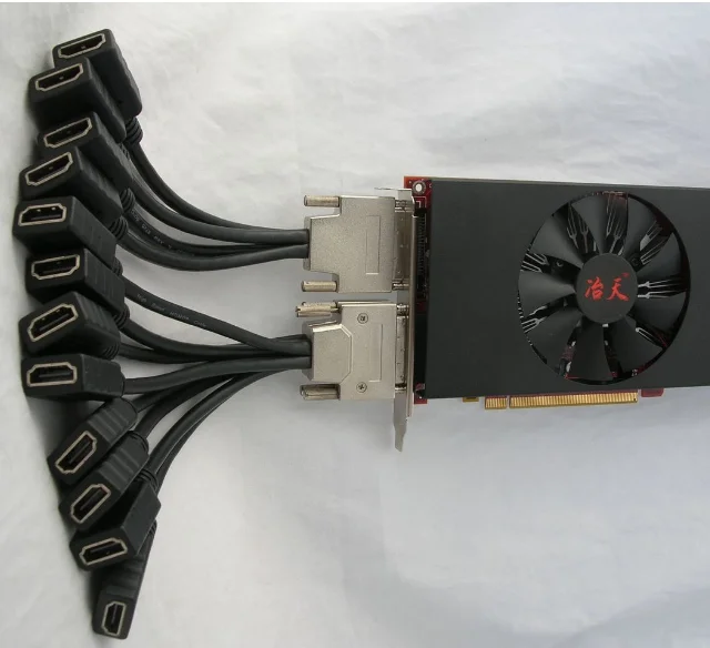 RX 580 VHDCI 5812D X3 TV WALL 12 SCREENS 4G 12 DVI graphic card  TV WALL