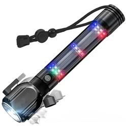 Outdoor Waterproof Flash Light, High Power mini T6 LED Glare Zoomable 5Modes Camping Flashlight