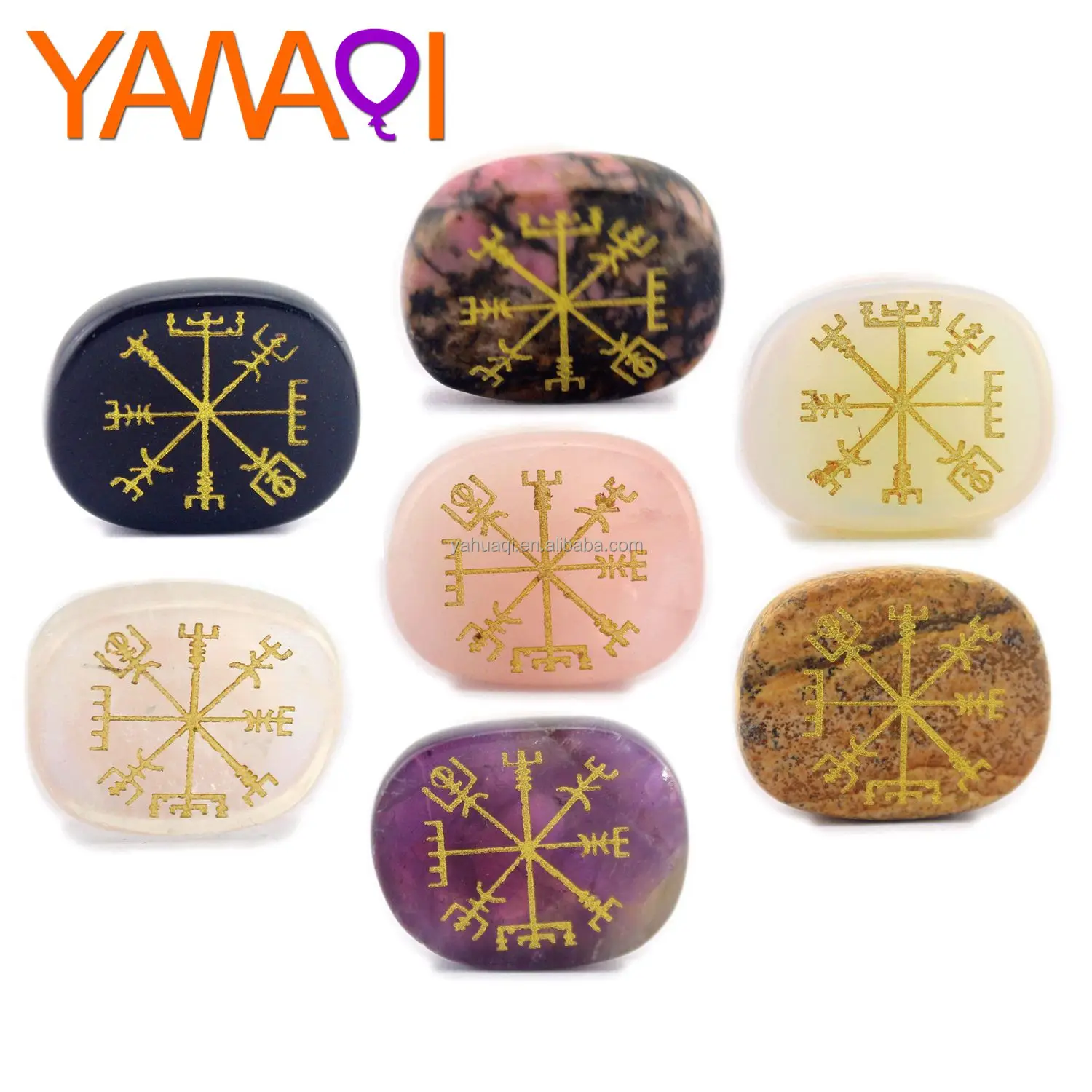 European and American foreign trade crystal carving Viking Vegvisir war god guardian symbol ornaments accessories