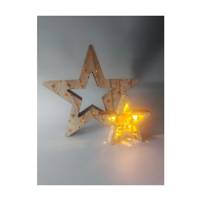 2 in 1 Star Decoration Table&Bedroom Light, Removable Christmas Indoor Decoration LED Separable Star Light DIY Gift