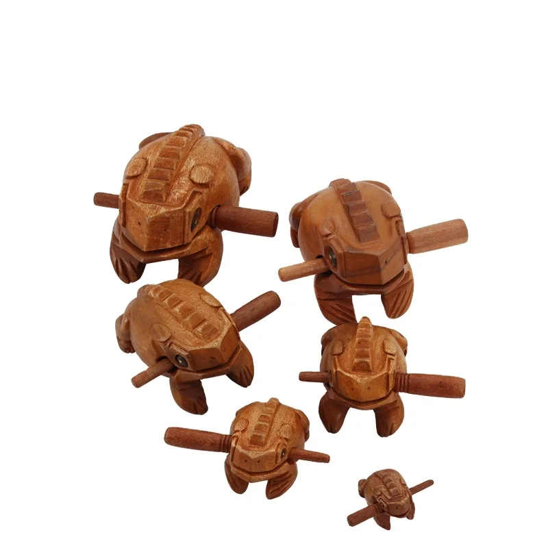 Wooden fish frog croaker Toad Wooden toy Wooden quack sound instrument Wooden fish toddler teaching