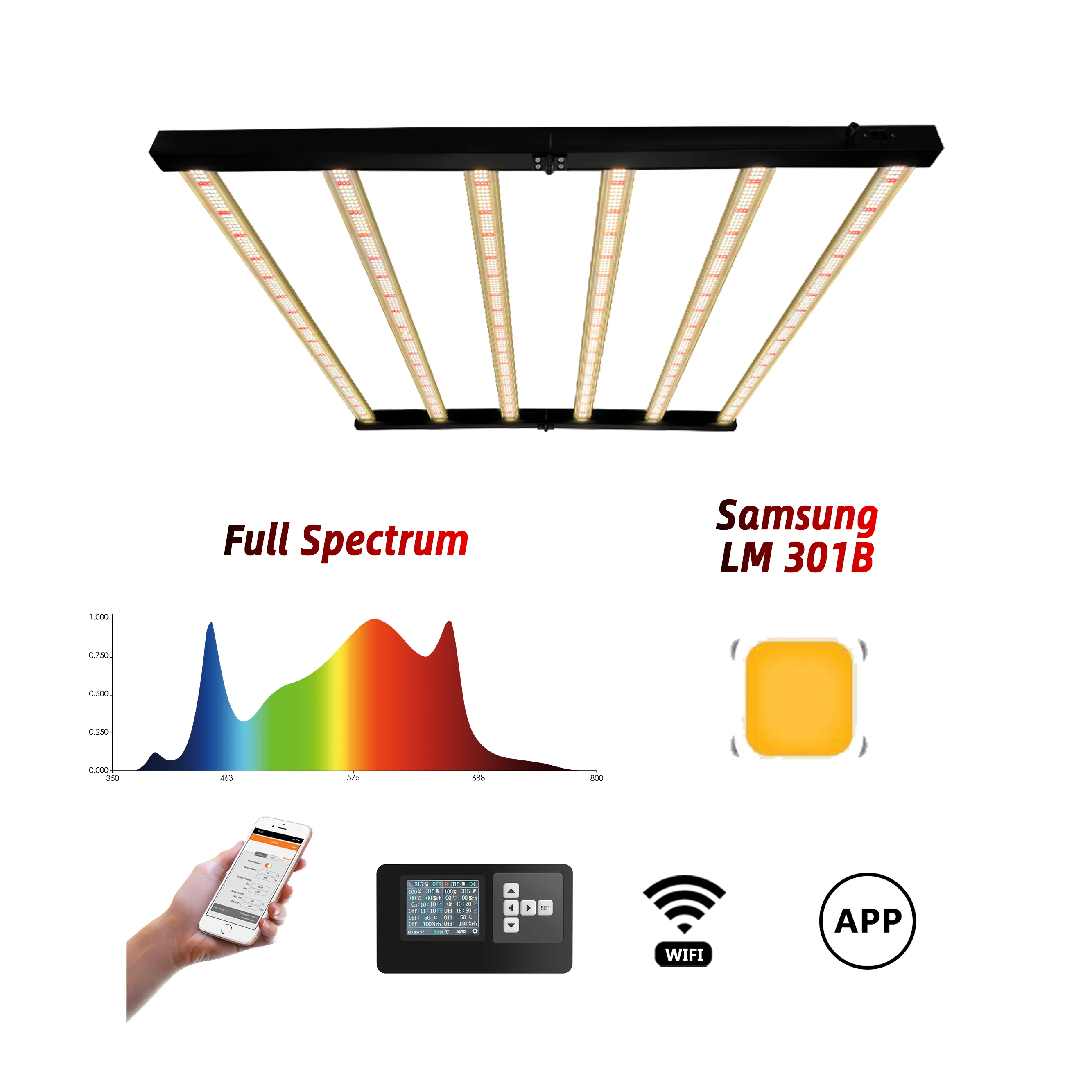On Sale LED Full Spectrum Grow Lights AC100-277V 720W 6bar 3030 for Indoor Plant Growing Seed Starting Plant Growth Lights
