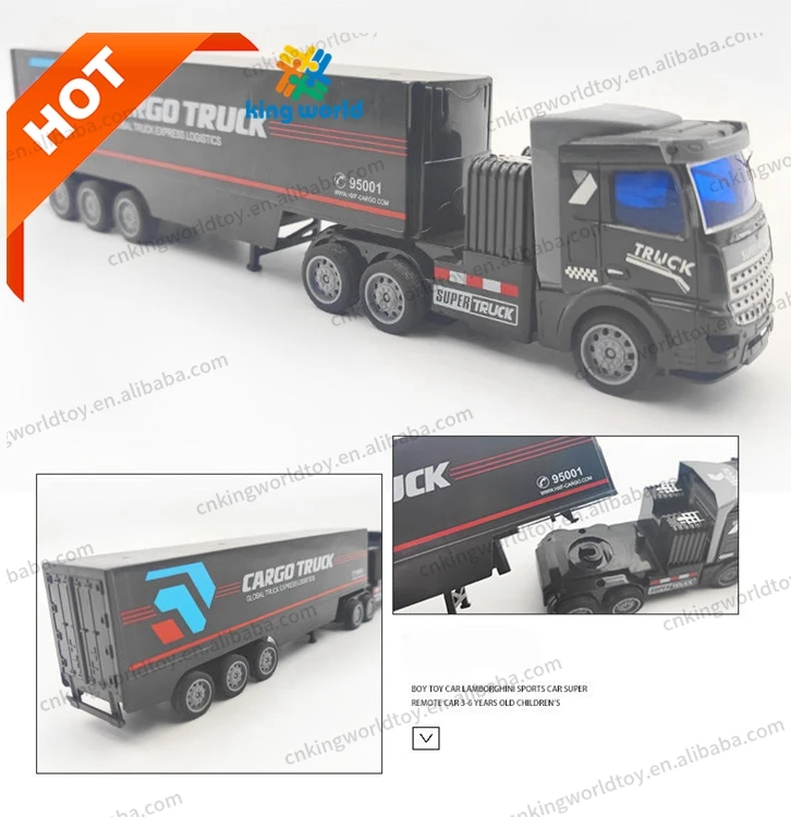 1/48 Remote Control Tractor Container Truck Electric Transporter Simulation Model Four-Way Remote Control Car