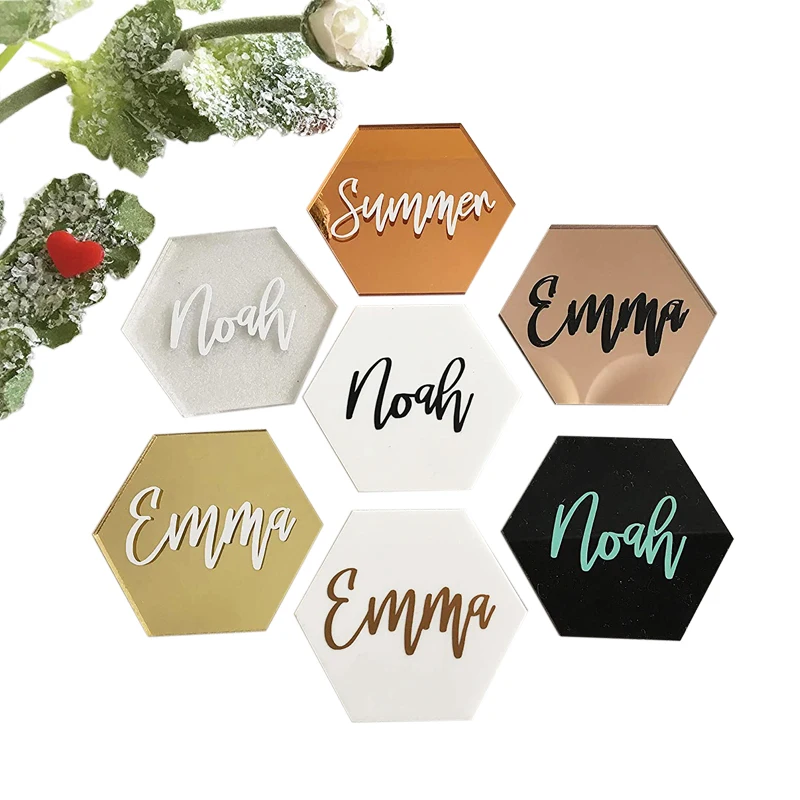 Color Option Acrylic Name Plate Custom Acrylic Name Tag Print Acrylic Gift Tag