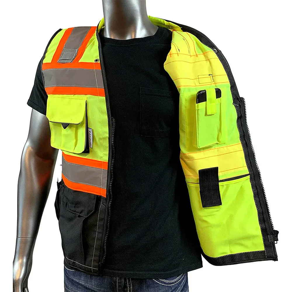 Wholesale Hs Code safety vest Customized Public 2horizontal stripes for security