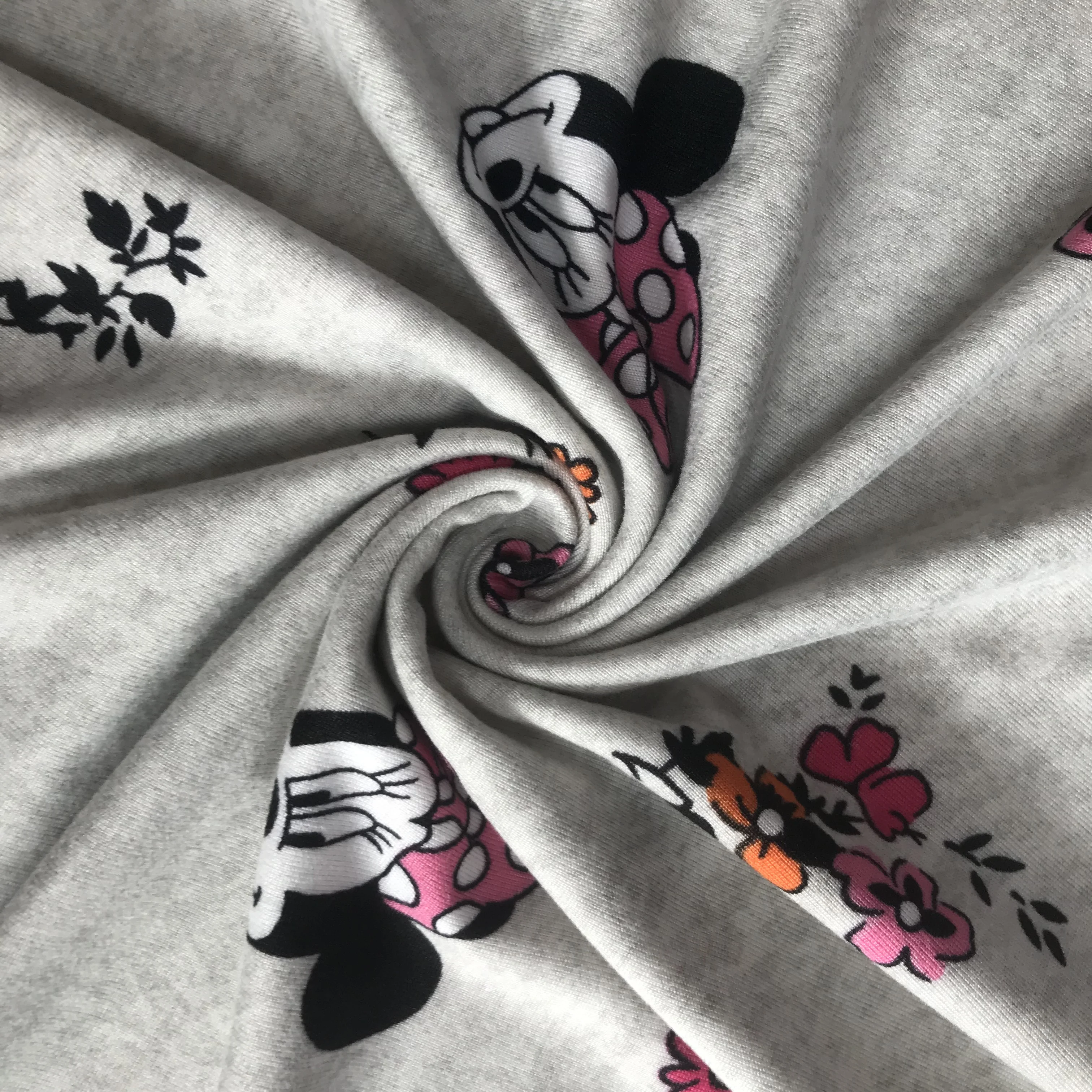 Knitting 97% Cotton 3% Spandex Digital Dty Brush Printed Jersey Fabric Custom Printing For Dress