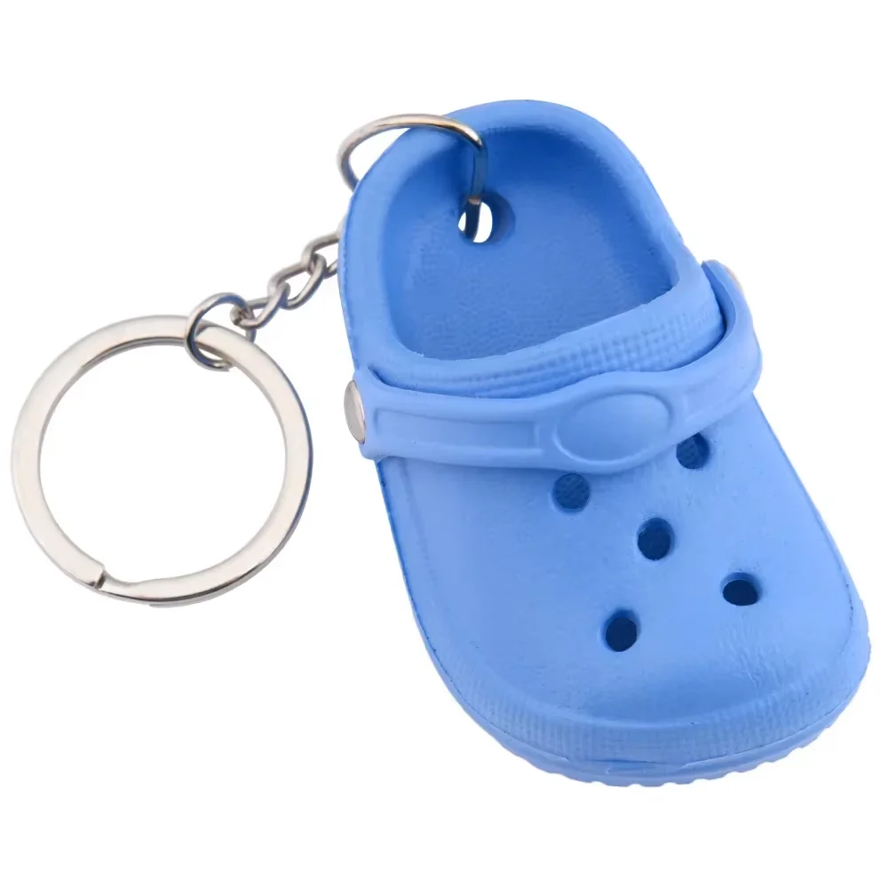 Factory 3D Mini Beach Hole Little Shoe Keychain Girl Gift Bag Accessories Decoration Keyring Floating Key Chain