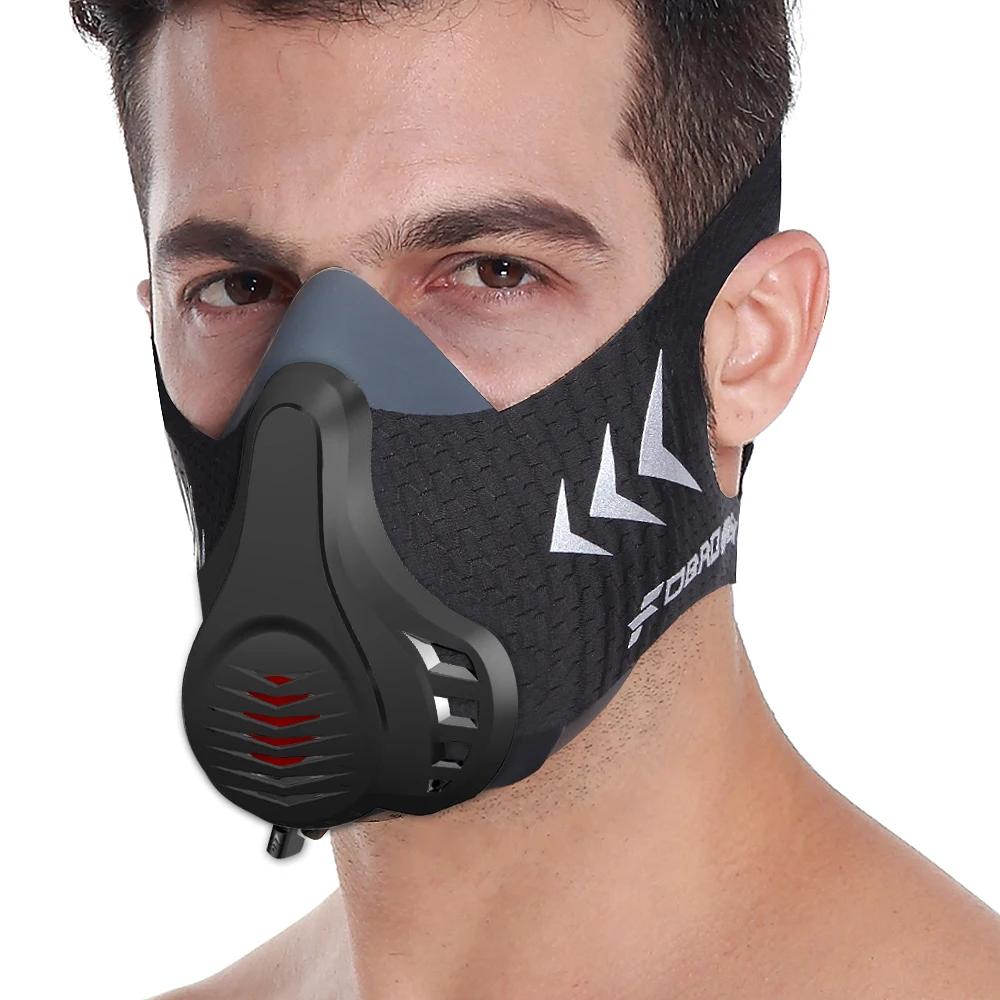 
Customized Athletic High Altitude Sports Training MMA Mask For Running, Workout Fitness Training Face Mask With Cotton Filter 