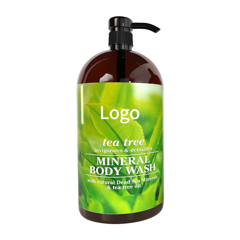 Custom Best Brand Tea Tree Shower Gel Antibacterial Anti Inflammatory Exfoliating Shower Gels