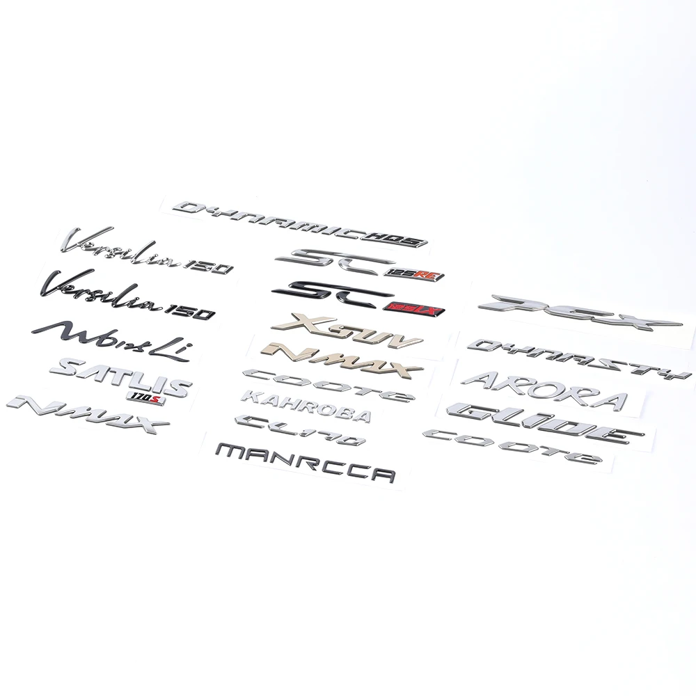 Custom NMAX Letters 3d Soft Label Car Body Sticker Car Names Logos Emblems For Motorcycle
