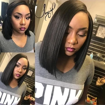 short bob closure wigs for black women,raw brazilian short lace front bob wigs,cheap price brazilian human hair short bob wig Multiple Sizes