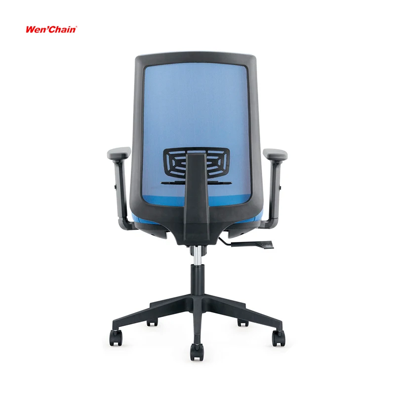 Дешевая цена, рабочие кресла со средней спинкой, из сетчатой ткани, вращающееся, офисное, офисное, исполнительное, пластиковое кресло с поясничной поддержкой