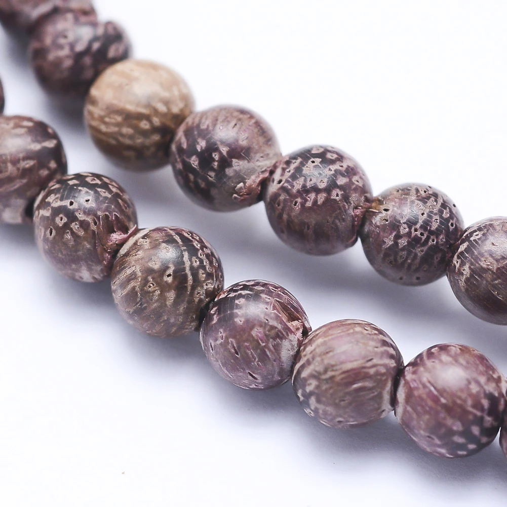 Pandahall 8mm Round Dyed Natural Sandalwood Beads Strands